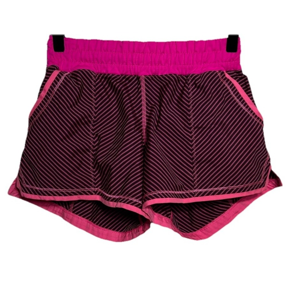 Lululemon Athletica Shake & Break Short Hyper Stripe Raspberry Women's Size 4